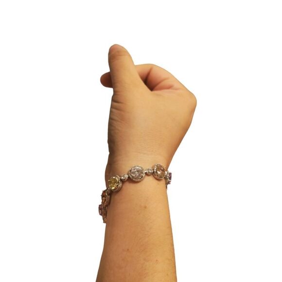 Sparkling Colorful Gemstone Bracelet - Picture 5 of 11